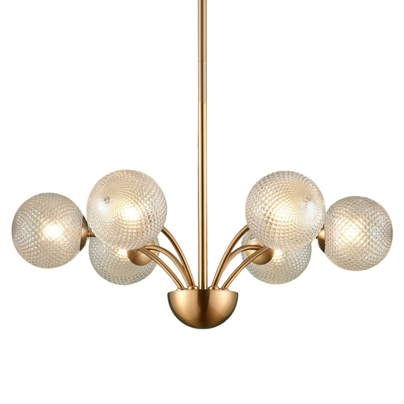 Lustre en métal et verre Doré / Laiton 58 cm - Gala | Leroy Merlin