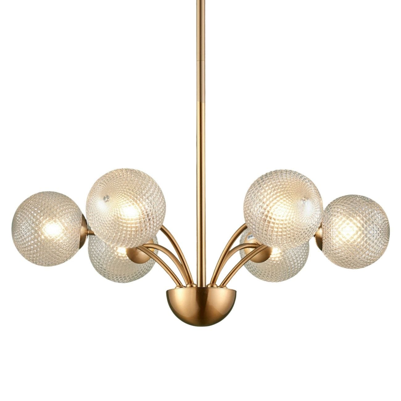 Lustre en métal et verre Doré / Laiton 58 cm - Gala | Leroy Merlin