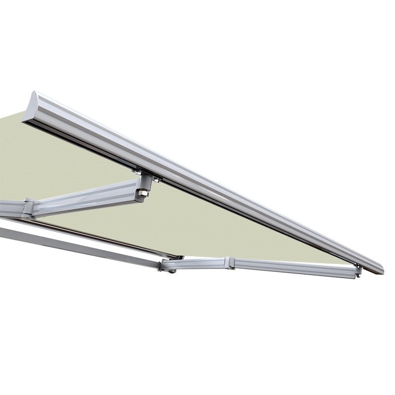 Store banne manuel Demi coffre 4 x 3 m pour terrasse - Écru - 6