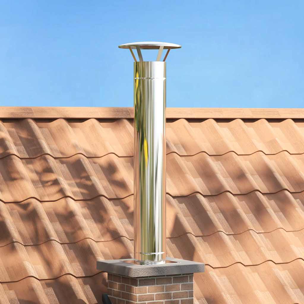 Vidaxl Extensión De Chimenea 35 X 35 X 132 Cm Plateado , Leroy Merlin