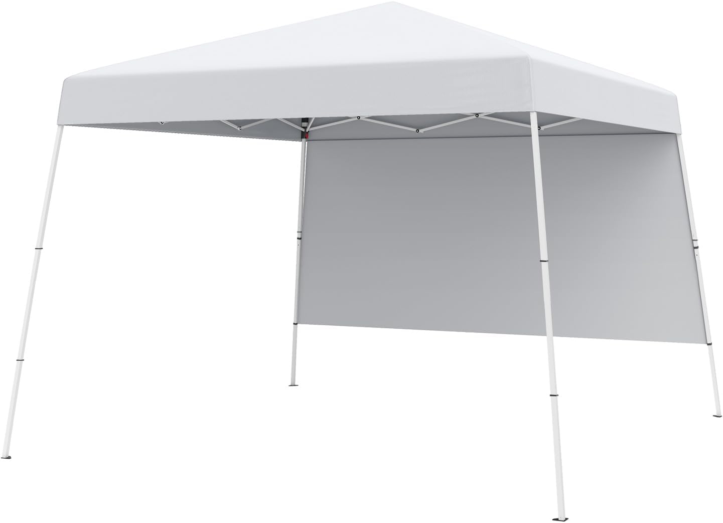 Składana Altana Ogrodowa 3 x 3 m, Daszek z Boczną Ścianką, Torba Transportowa, 4 Kołki, Wodoodporny Namiot Ogrodowy na Imprezy/Kemping (Biały)