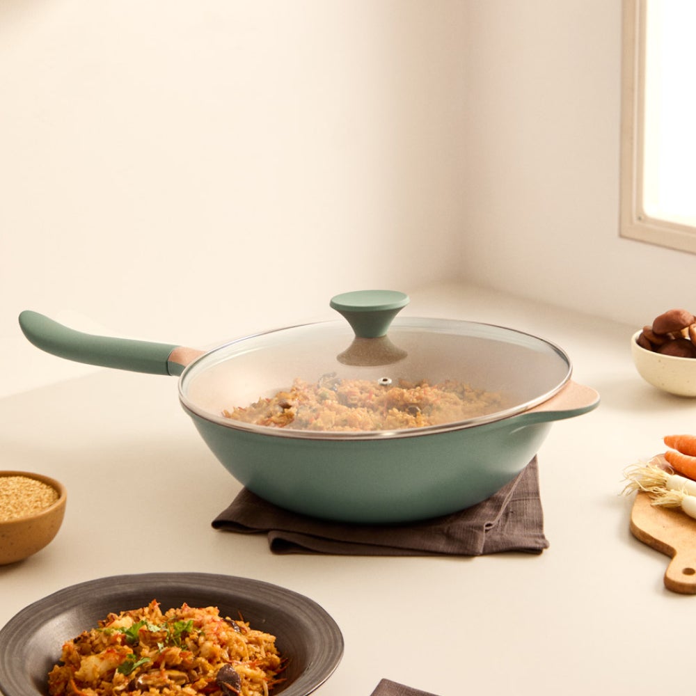 CREATE - WOK STUDIO - Wok z odlewanego aluminium z powłoką ceramiczną - Sauge