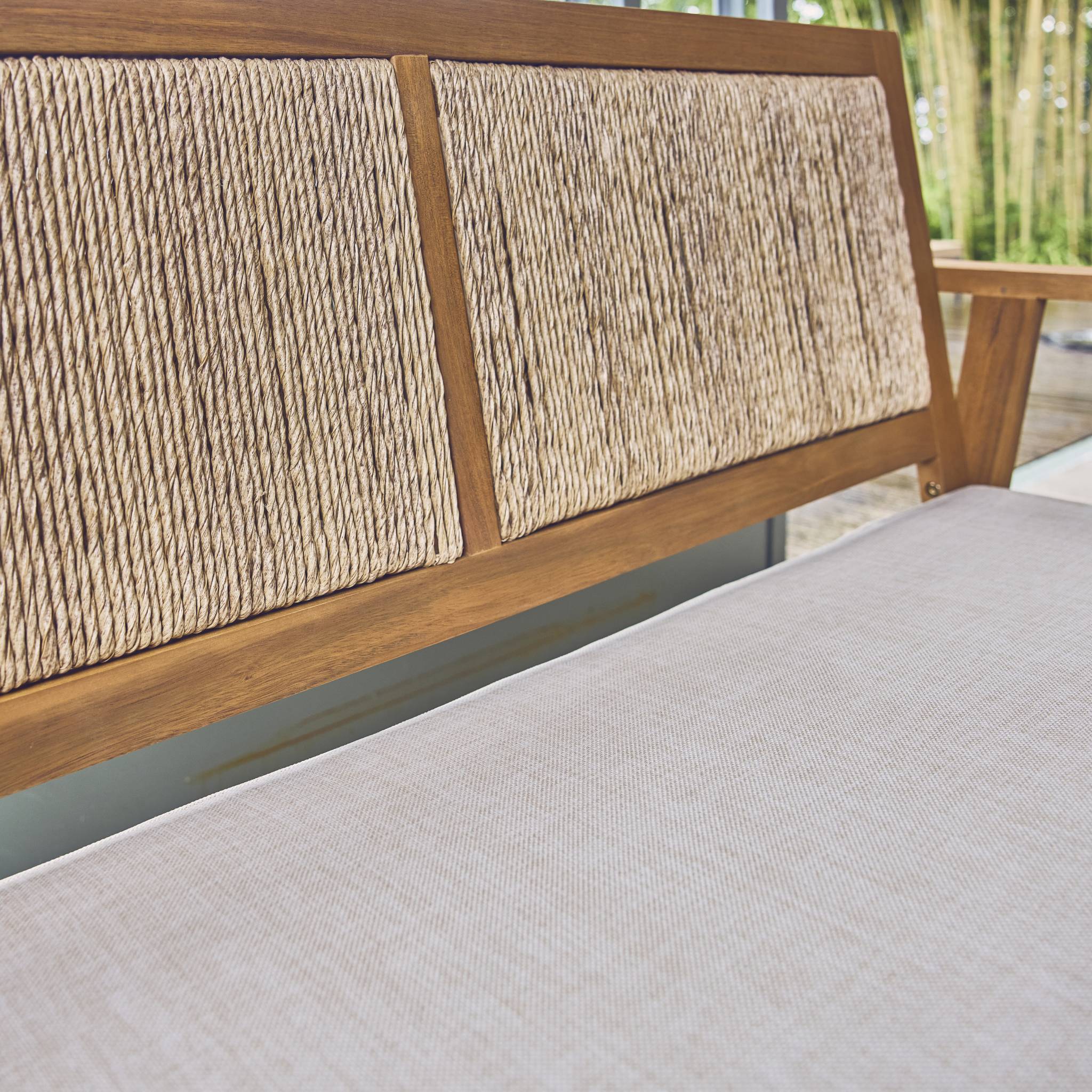 Salon de jardin en Bois Beige 4 personnes - 6