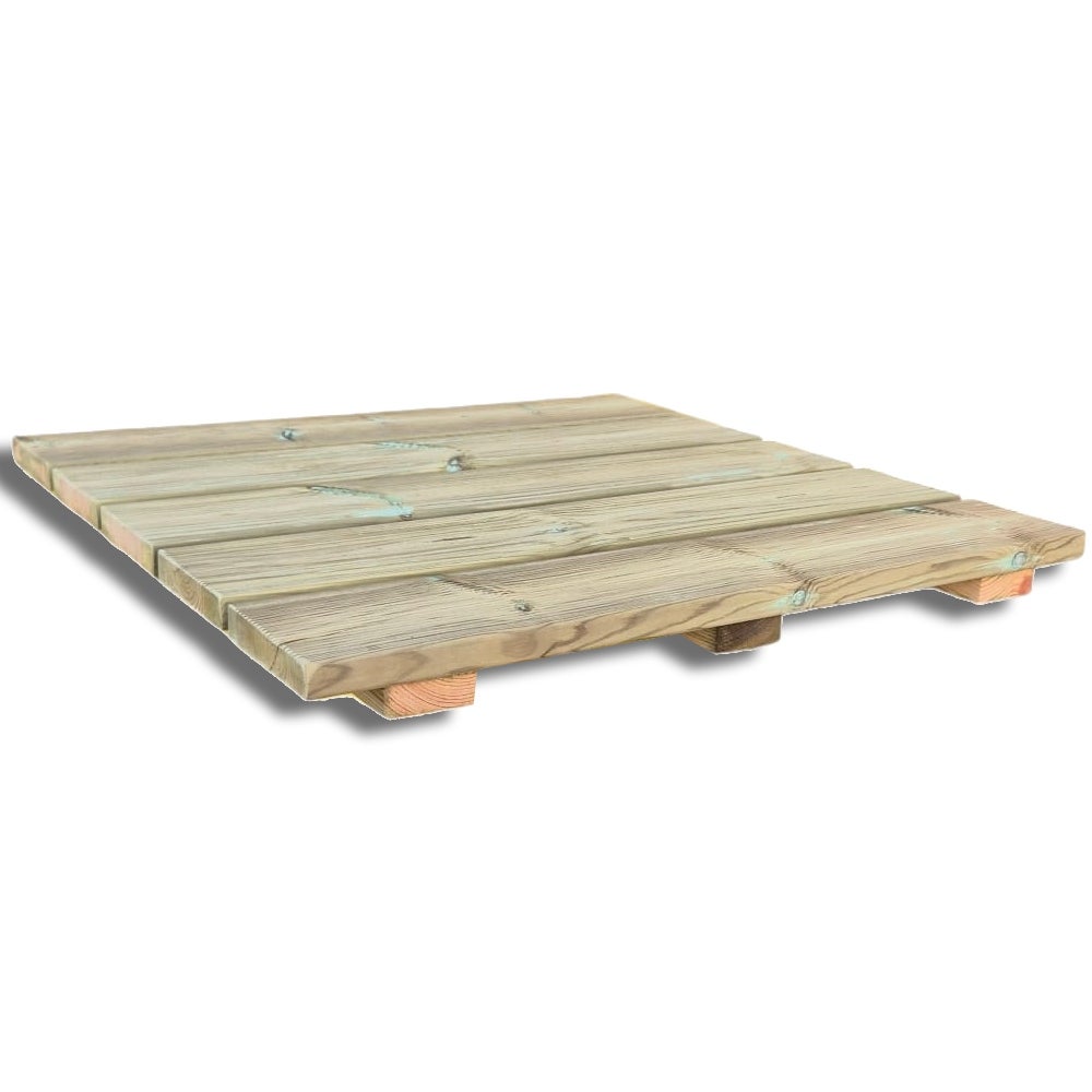 Caillebotis de douche antidérapant Sunwood 78x78 cm, en bois de pin — free download