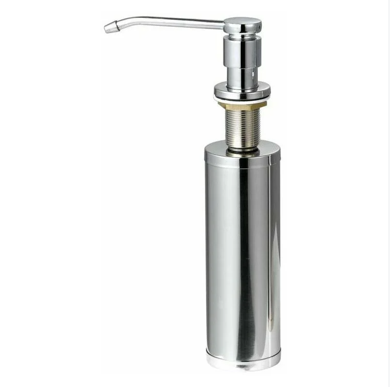 Dozownik płynu do zlewu kuchennego, dozownik mydła do zlewu kuchennego z butelką 330 ml, stal nierdzewna - Butelki