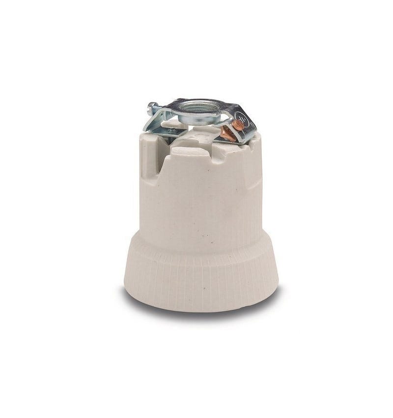 Douille en porcelaine Blanc petit format - La Maison Pernoise Douille en porcelaine Blanc petit format - La Maison Pernoise