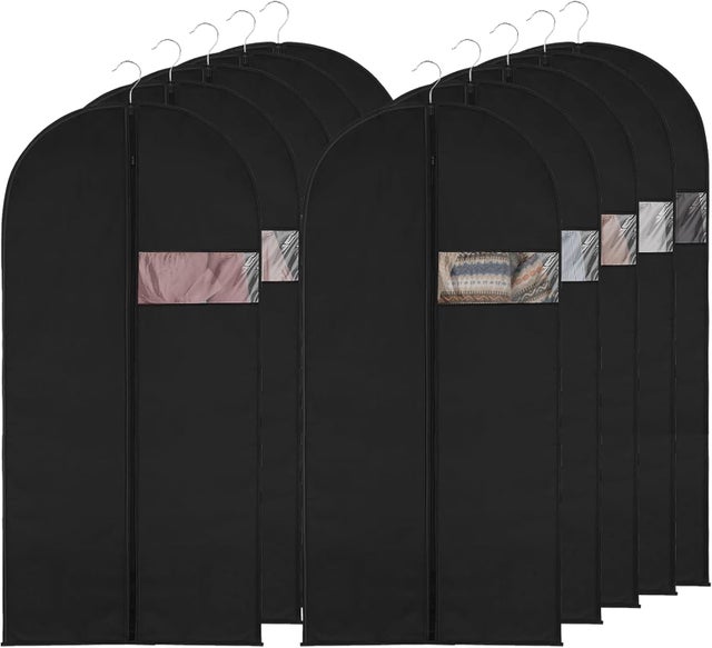 10 Pièces Housse Vetements à Suspendre, 60x140cm Housse Vetement avec Zip, Housse de Vetement Penderie étanche à L'humidité et à la Poussière pour J