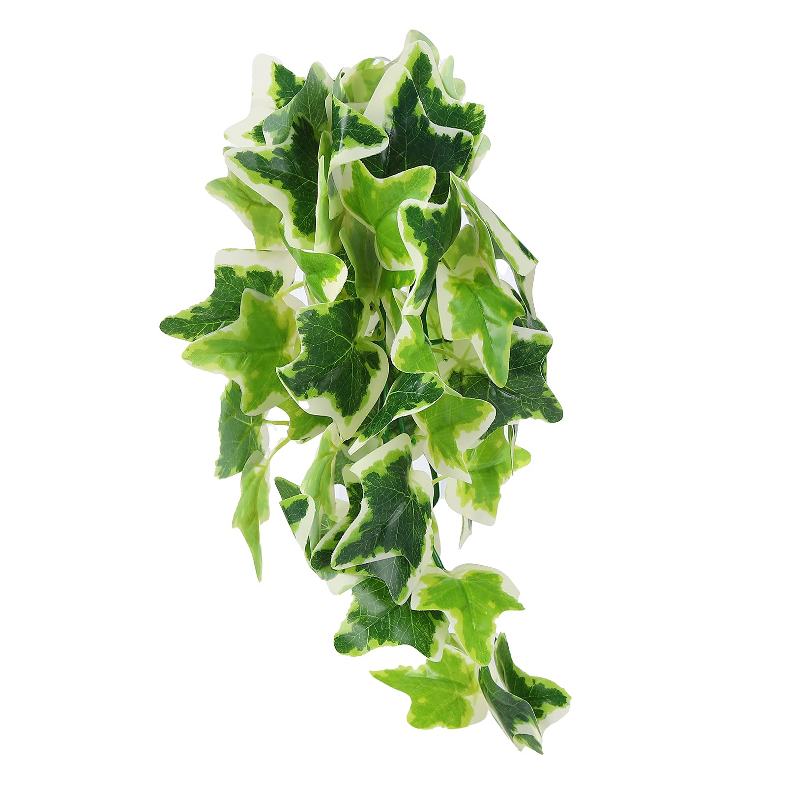 Plantes artificielles pour reptiles, plantes en plastique réalistes, feuilles suspendues, décoration avec ventouse pour reptiles, terrarium, aquarium - 6