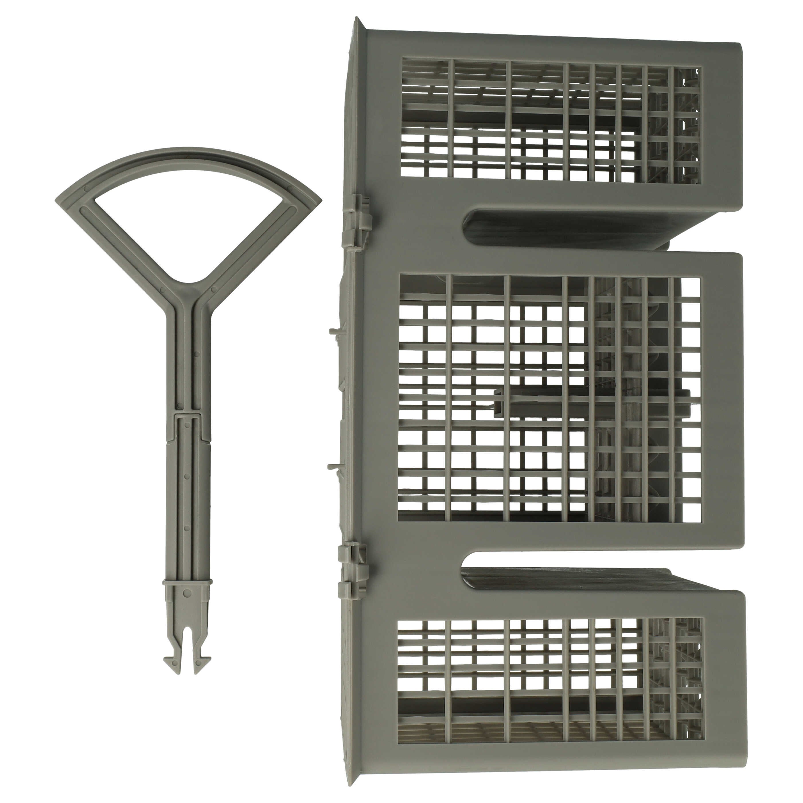 vhbw Panier compatible avec Siemens SF25T053GB/26, SF25T053GB/28, SF25T053GB/29, SF25T054GB/24 lave-vaisselle - avec poignée, 6 compartiments - 2