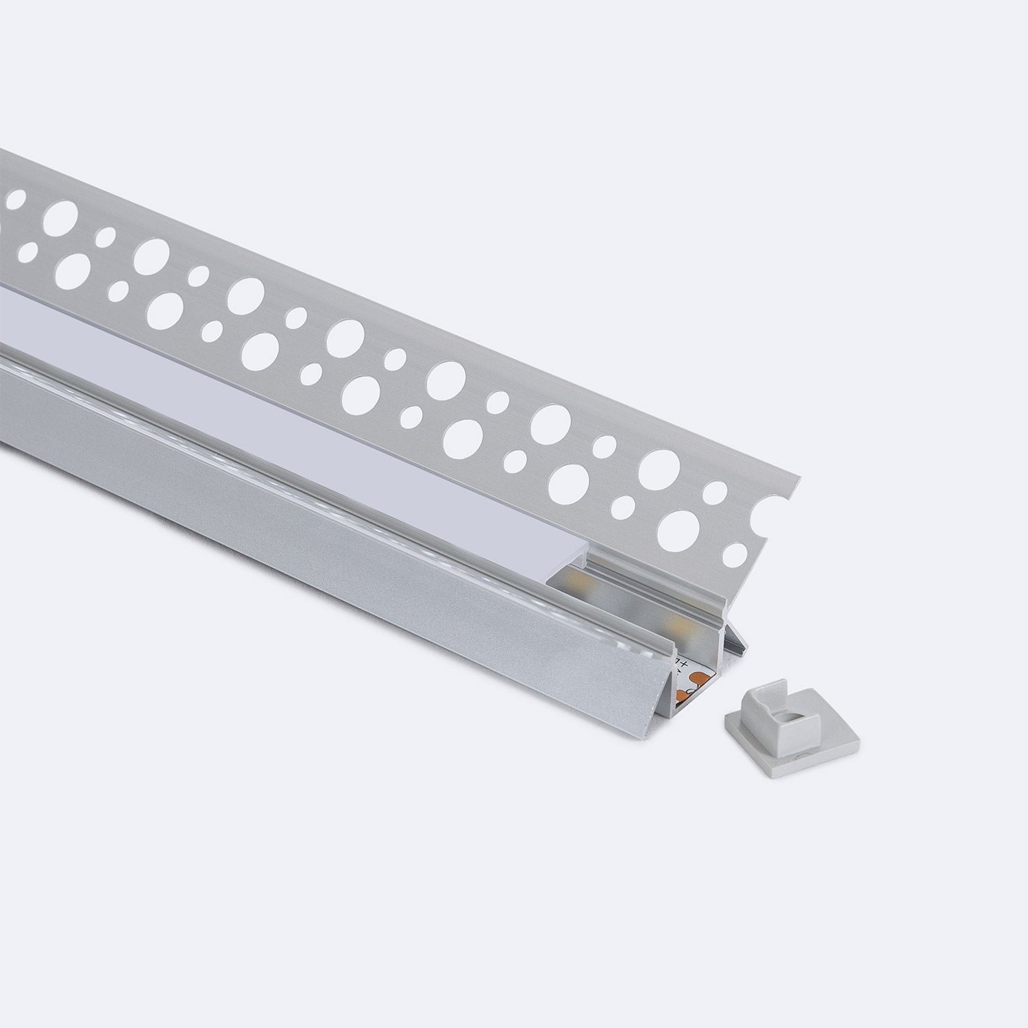 Profilé Aluminium Intégration Plâtre/Placo Angle Intérieur Rubans LED ...
