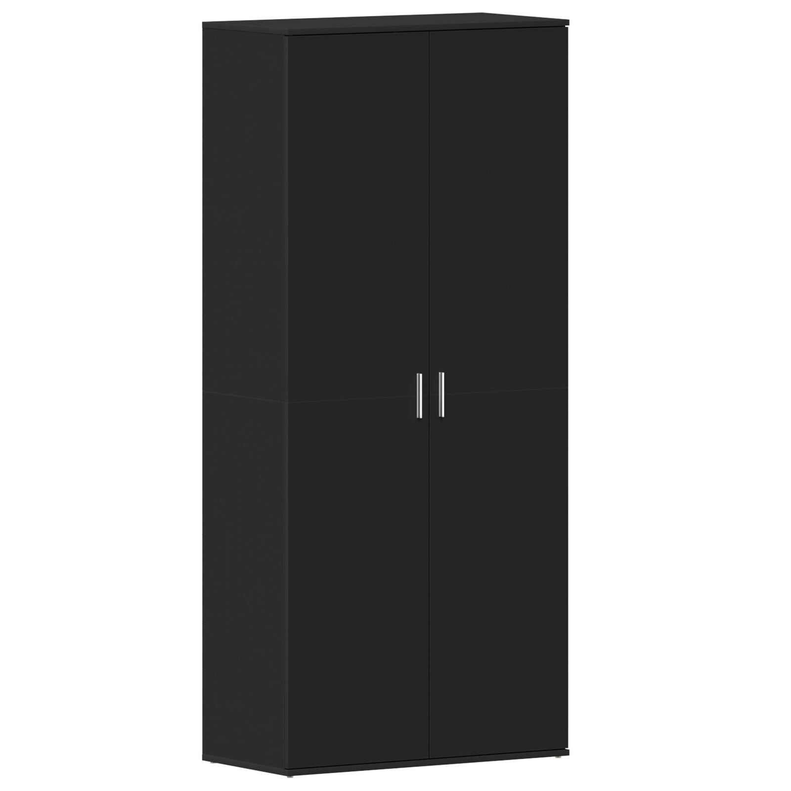 Szafka na buty Czarny 80 x 39 x 178 cm Materiał drewnopochodny vidaXL