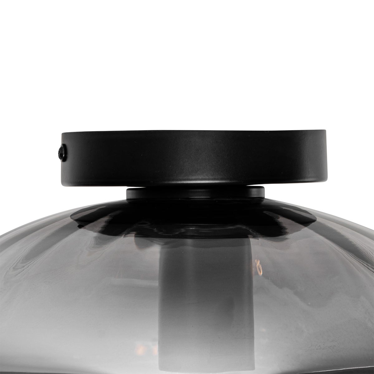 Plafoniera smart nera con vetro fumé incl. WiFi P45 - Ayesha - 4