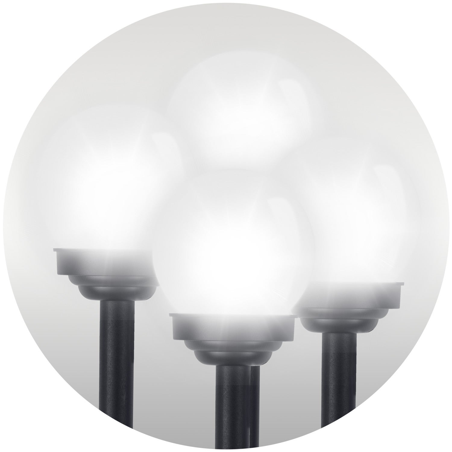 Lampki solarne do ogrodu kule czujnik zmierzchu wodoodporne zewnętrzne 4szt Ilumen - 5
