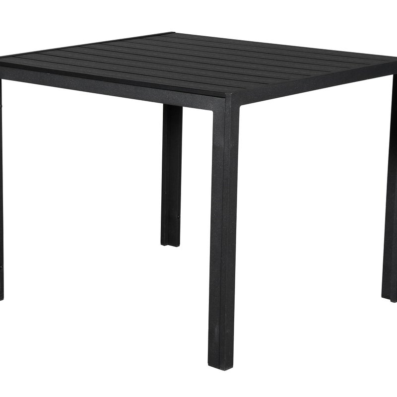 Noma stół ogrodowy 90 x 90 cm, czerń i czerń.