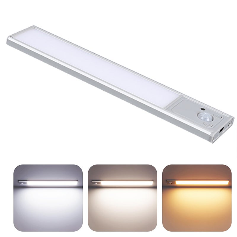 Lot De 2 Éclairages Sous Armoire 60 LED Sans Fil Avec Télécommande Et Détecteur De Mouvement - 2000mAh