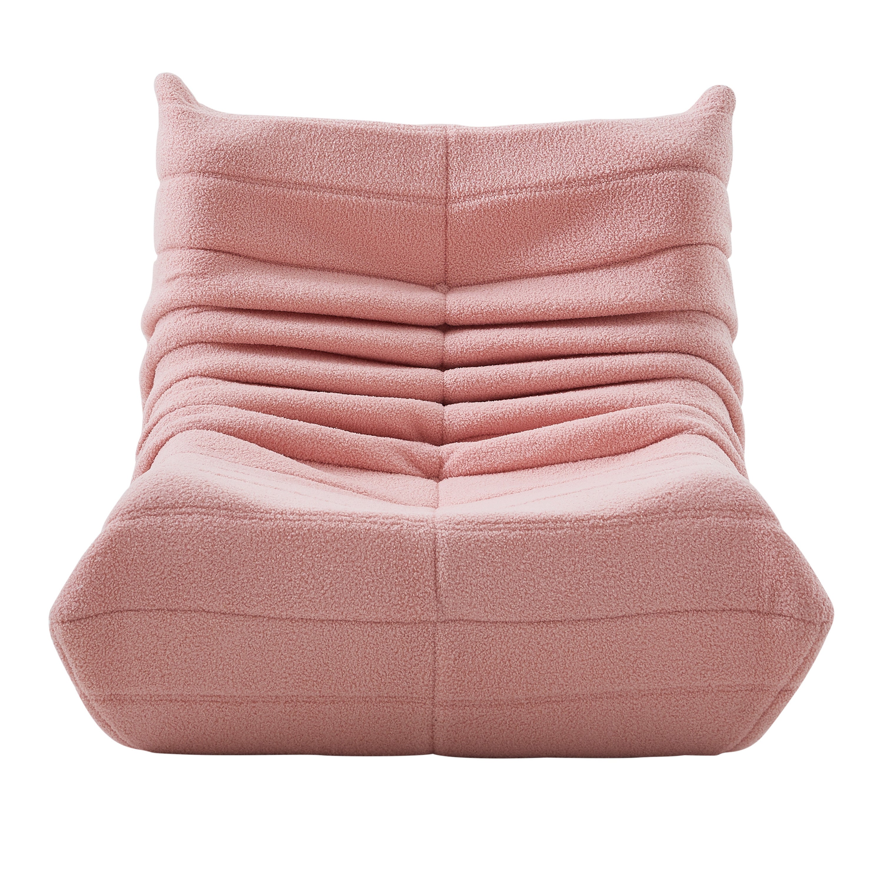 Fauteuil paresseux - Velours rose - Confort relaxant - canapé 1 place - Canapé - Chauffeuse - 86x105x75 cm - 10
