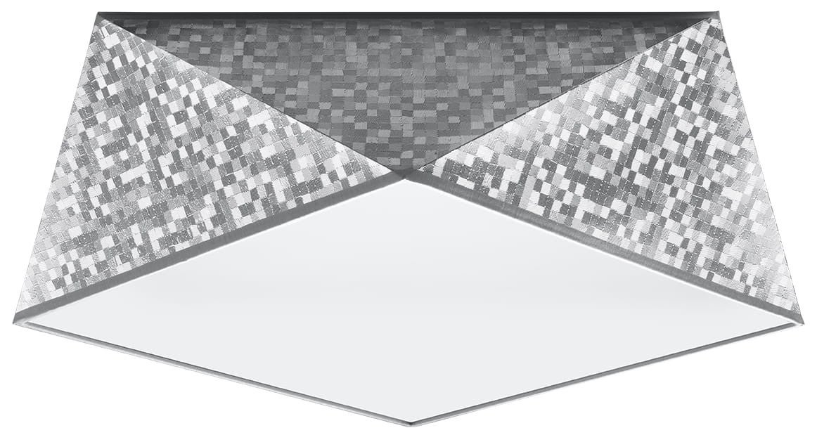 Plafon Hexa niestandardowy srebrny 2xE27x20W wym: 15 x 40 cm IP20 tworzywo sztuczne Sollux Lighting