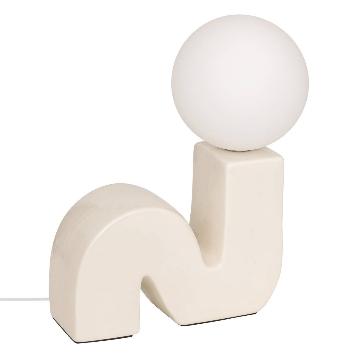 Lampe à poser champignon secteur vinus terracotta h45,5cm VINUS