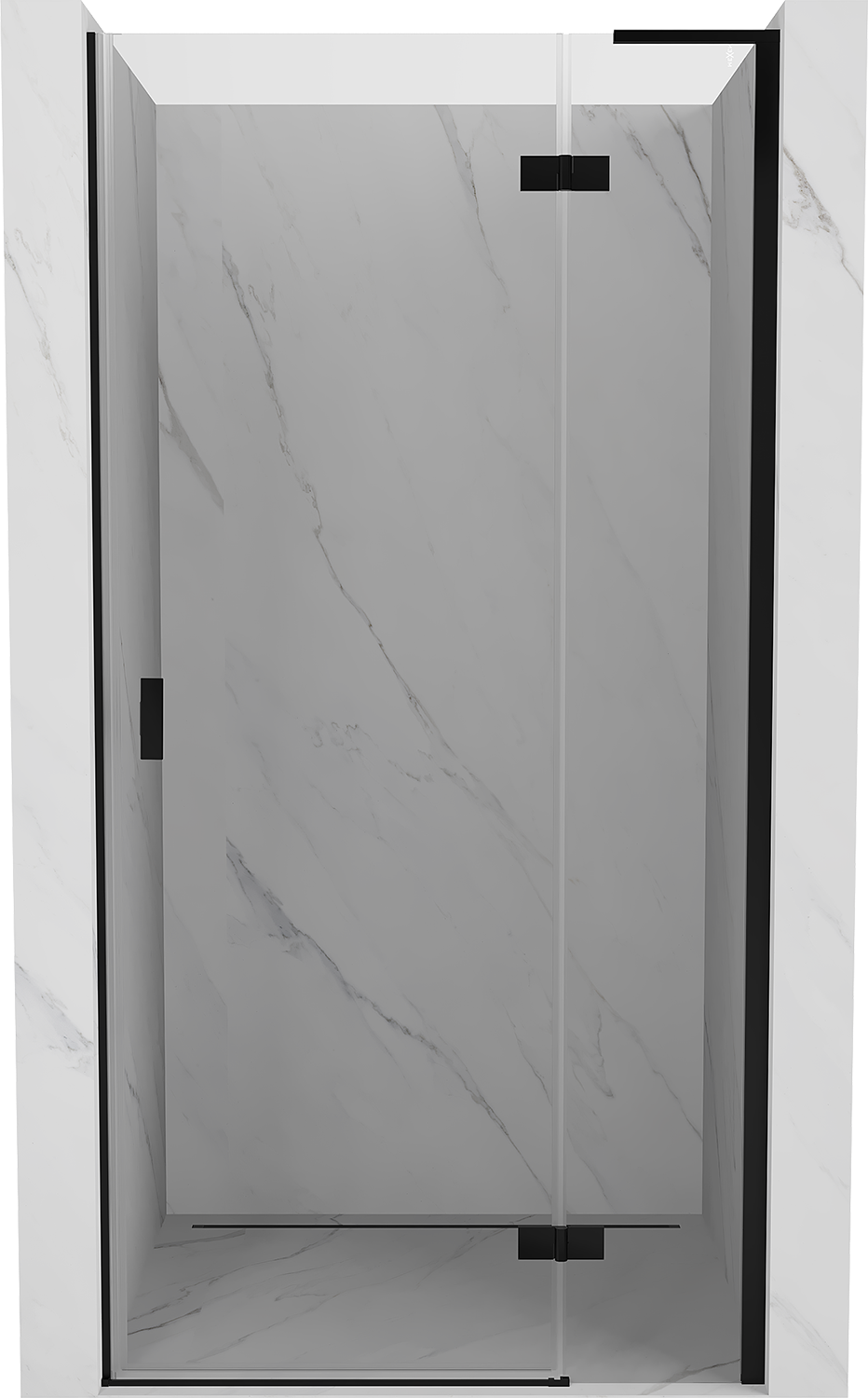 Mexen Mist-H L drzwi prysznicowe uchylne prawe 115 cm, transparent, czarne - 8A5L-115-000-70-00-P