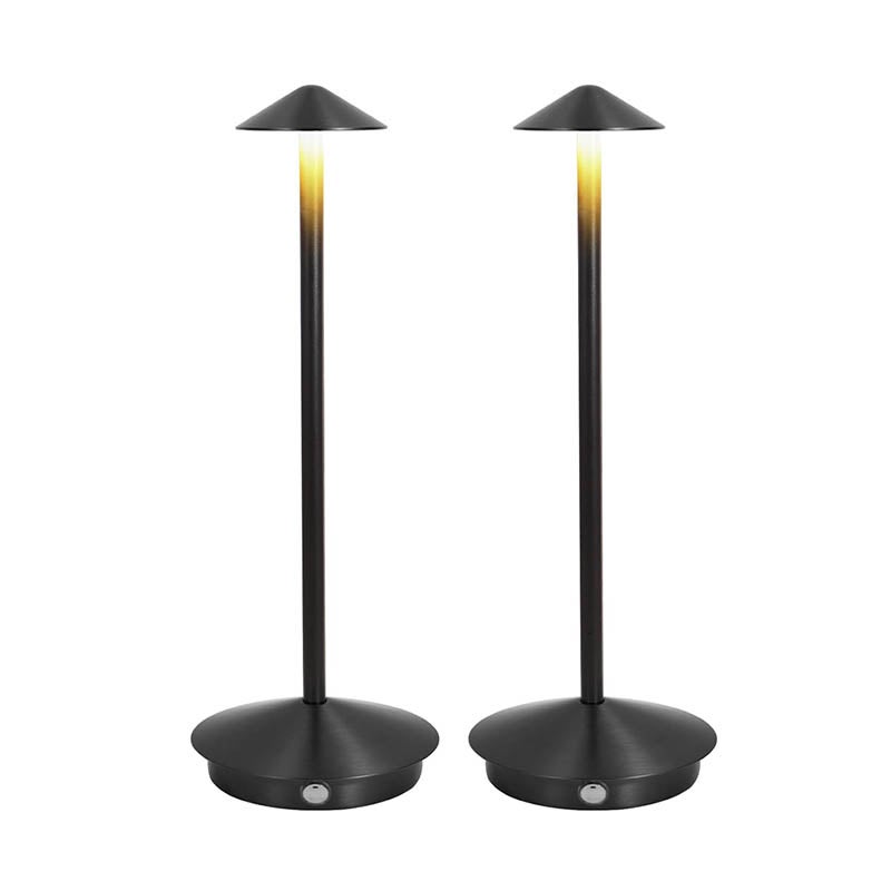Przenośna lampka biurkowa LED zasilana bateryjnie, ładowalna, ściemnialna lampka nocna, czarna, pakiet