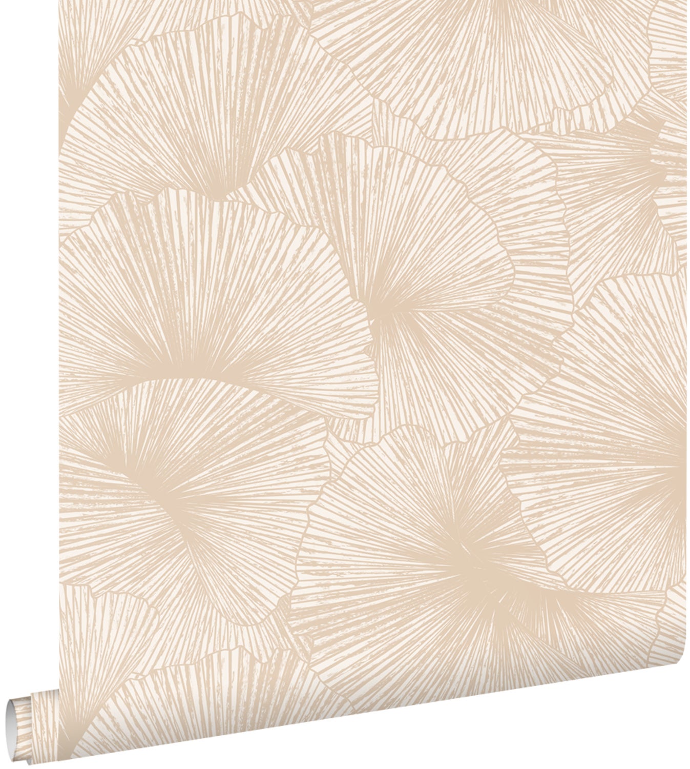 Papier peint effet 3D feuilles beige - 53 cm x 10.05 m - ESTAhome ...