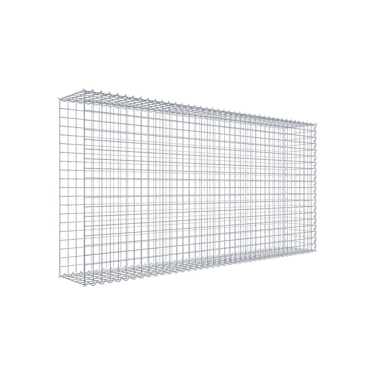 Gavión para alargar en acero galvanizado 200x100x30cm (lxaxp), malla 5 x 5cm, espiral, sin rejilla frontal