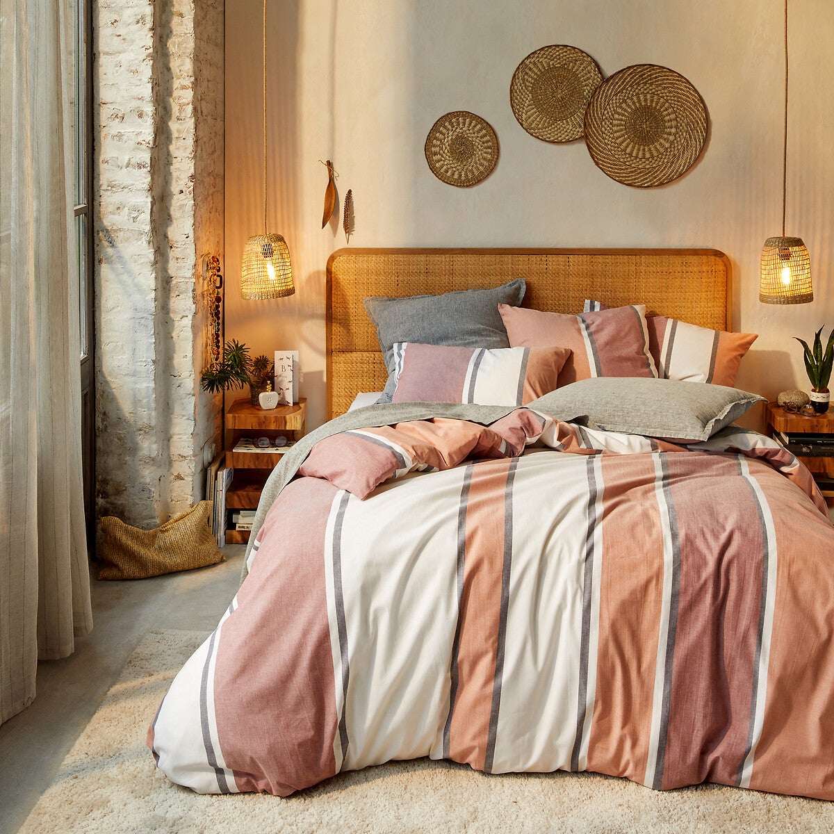 Drap plat uni en lin lavé, Linot - Camomille - 240 x 290 cm - 8