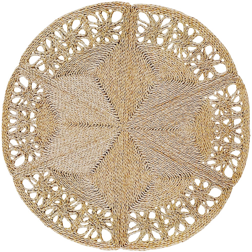 Alfombra redonda de yute - boho bali - 150 cm - aditya