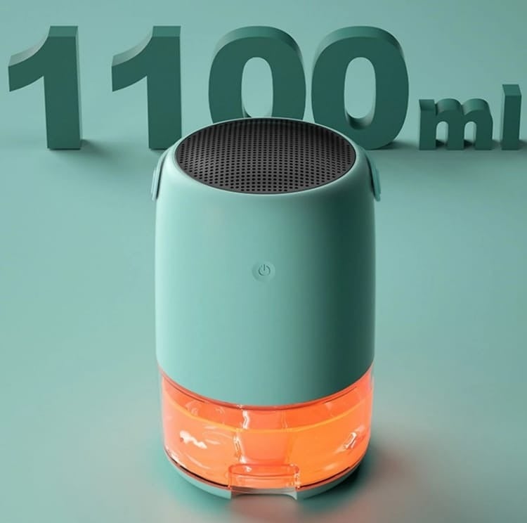 BRIGHTAKE - Deumidificatore compatto da 1100 ml, a basso consumo energetico, ideale per piccoli spazi fino a 30m², silenzioso ed efficiente - 2