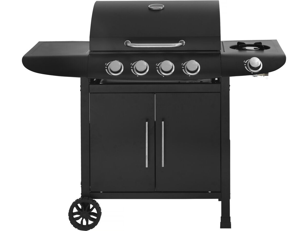 Barbecue à Gaz Naturel 5 Brûleurs – Puissance 2,5 KW Par Brûleur – Pour Camping, Pêche, Jardin – Avec Planches De Placement