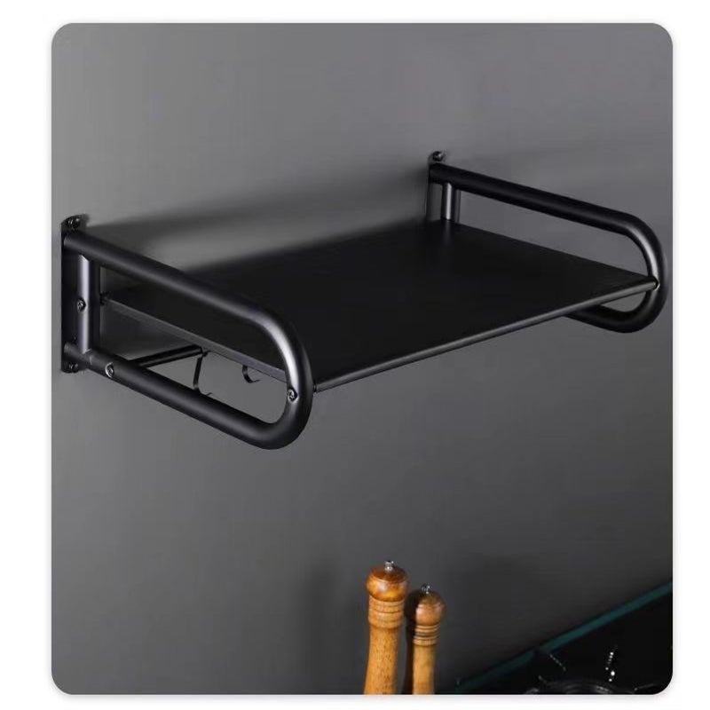 Soporte mural para microondas en acero inoxidable reforzado para cocina y restaurante, estante práctico 45*36,5 cm - 2