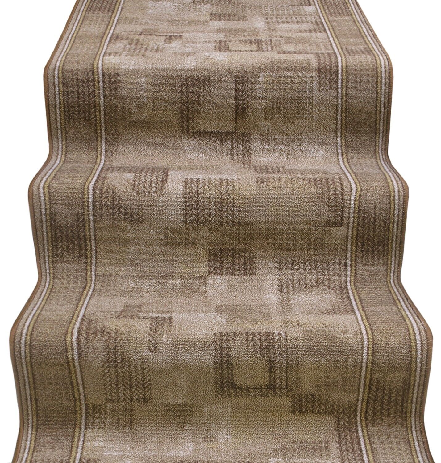 Alfombra de pasillo 67x300 cm escaleras ingreso bordeada alfombra peldaños antideslizante marrón