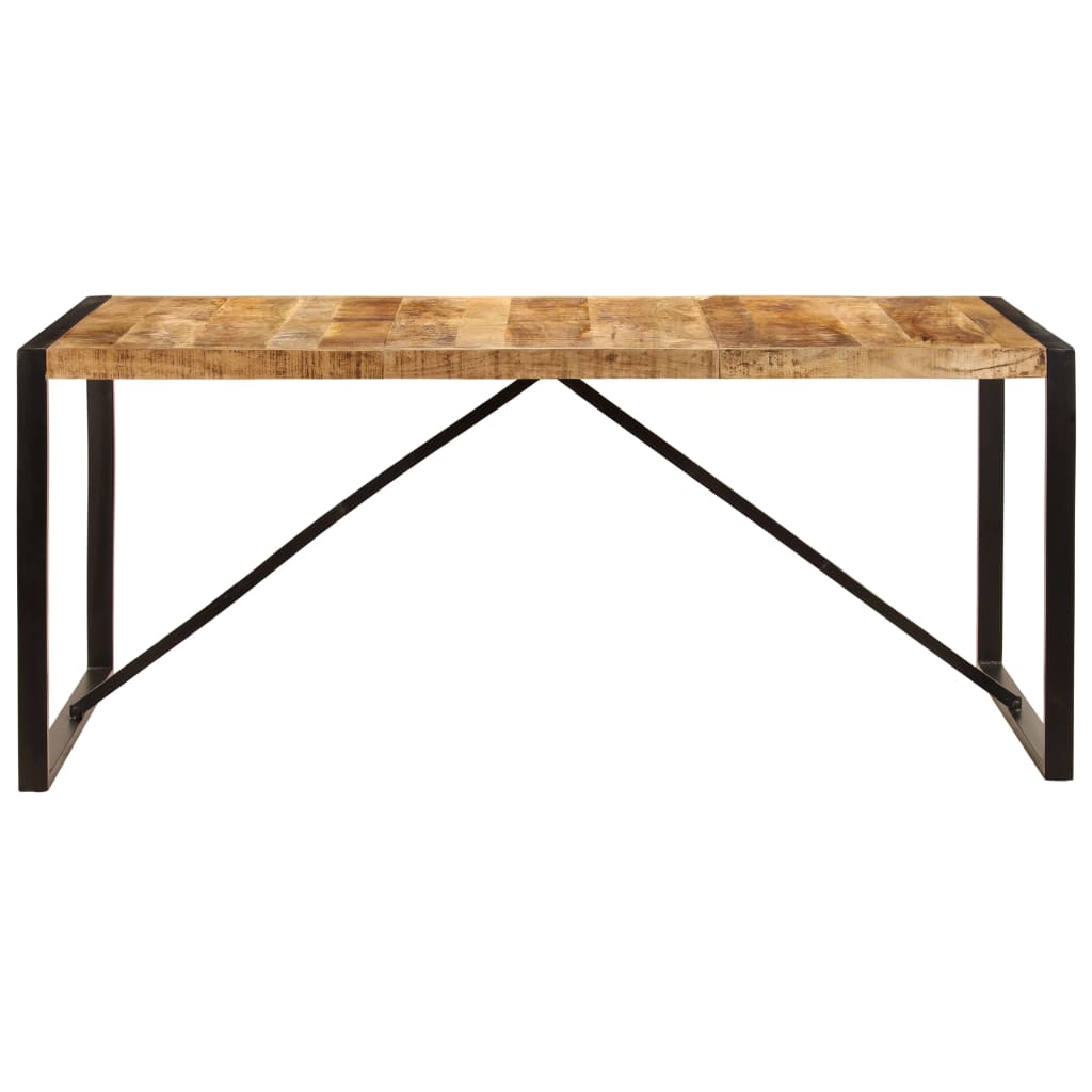 Table à manger de jardin rectangulaire en Bois Marron - 2