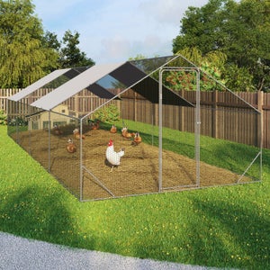 Poulailler Grillagé 18m² Enclos Poule Parc Poule 6x3x2m Tubes 25mm - Ciel & Terre Commerce