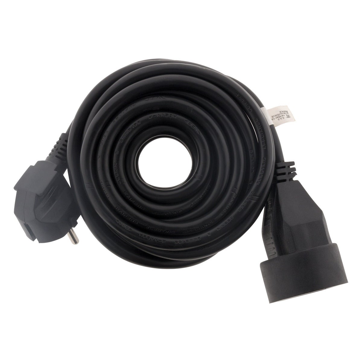 Lot de 3 prolongateurs 16A HO5VV-F 3G1,5mm² - Noir 3m - Zenitech - 2