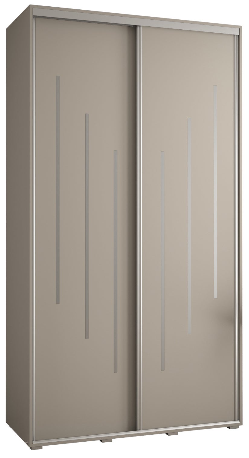Szafa przesuwna wysoka Dakota 8 140 x 45 x 235,2 cm kaszmir + u. Srebrny - Abiks Meble
