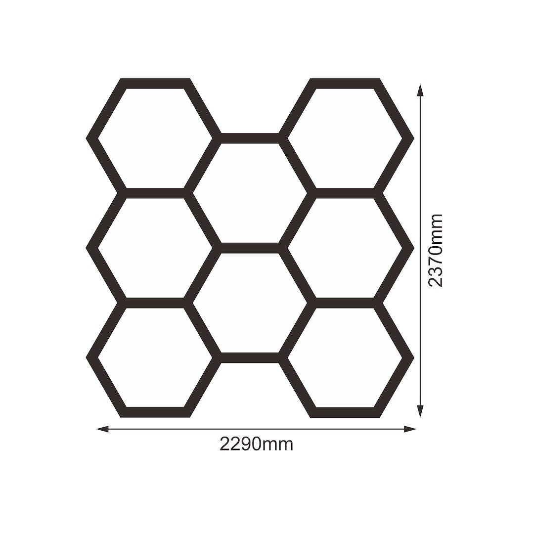 Lampa sufitowa LED HEXAGON 245W zimna 23100lm aluminium biała wym:4x229x237cm IP20 IdeaLED - 4