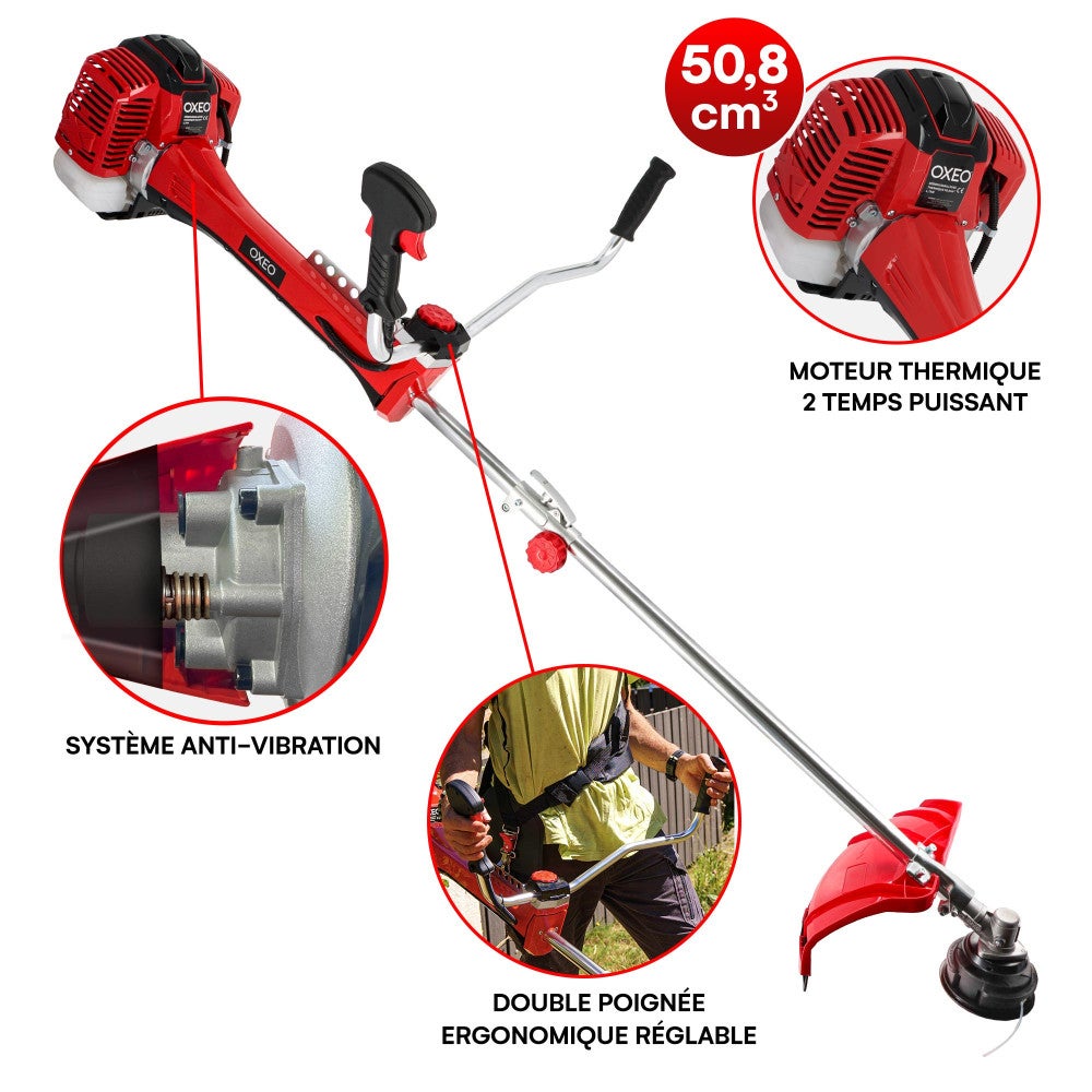 GREOHNMPAW 2X Moteur 755 DC pour Coupe-Herbe Moteur de Coupe-Herbe 21 V avec Arbre Long pour une Coupe et une Coupe Efficaces des Mauvaises Herbes