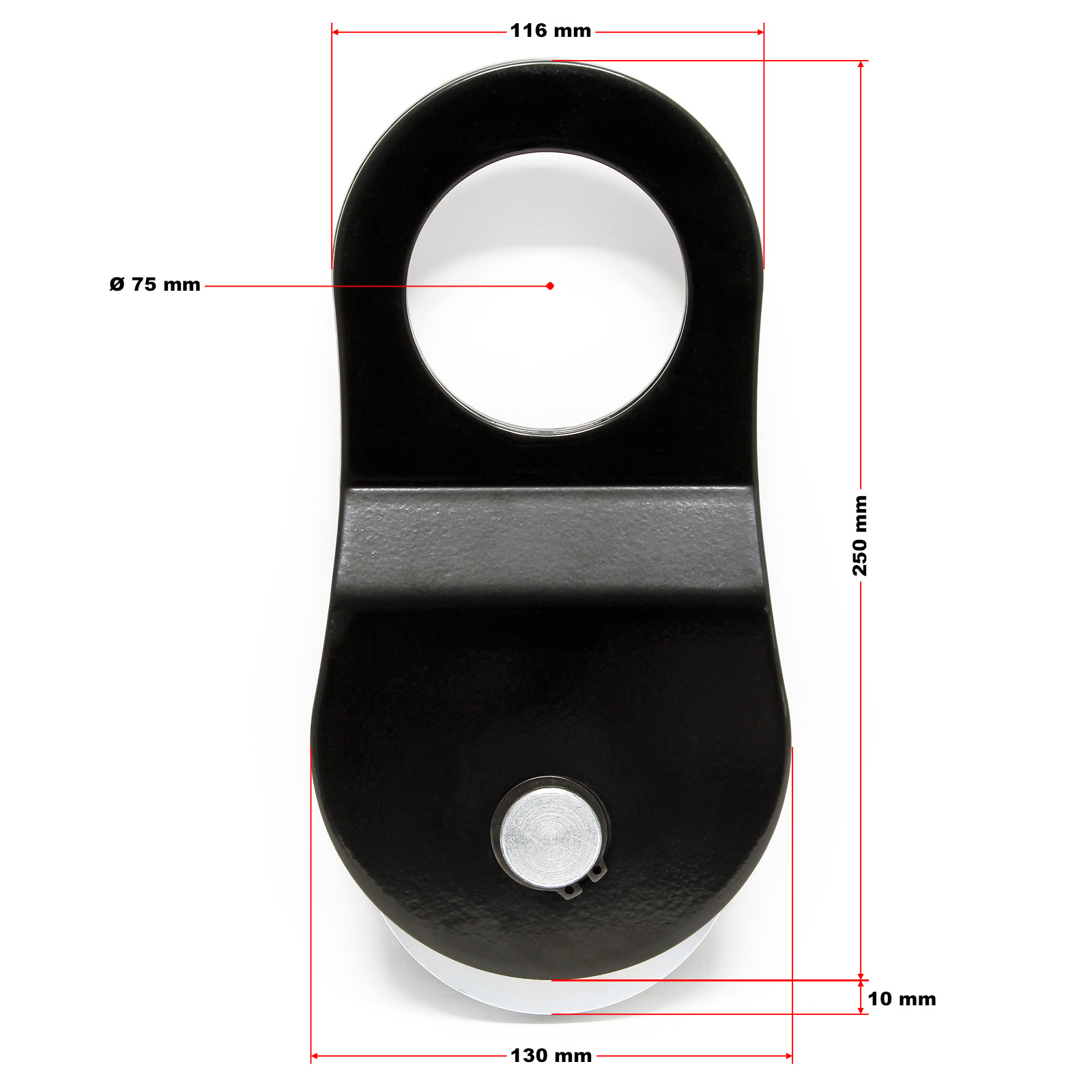 Poulie de mouflage ouvrante / deviation - 130 x 48 x 260 mm - Charge max. 10 t - Guide de câble Porte Treuil Bloc Snatch - Usage forestier… Wiltec - 6