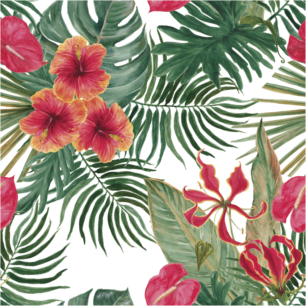 Adesivo carta da parati tropicale Coquimbo - Sticker adesivo - adesivi murali - 30x30cm - 2