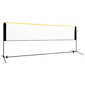 COSTWAY Rete Da Badminton Regolabile 310/420 Cm – Altezza Variabile, Inclusi 2 Volani E Borsa, Adatta Anche A Pallavolo E Pickleball, Facile Da Montare