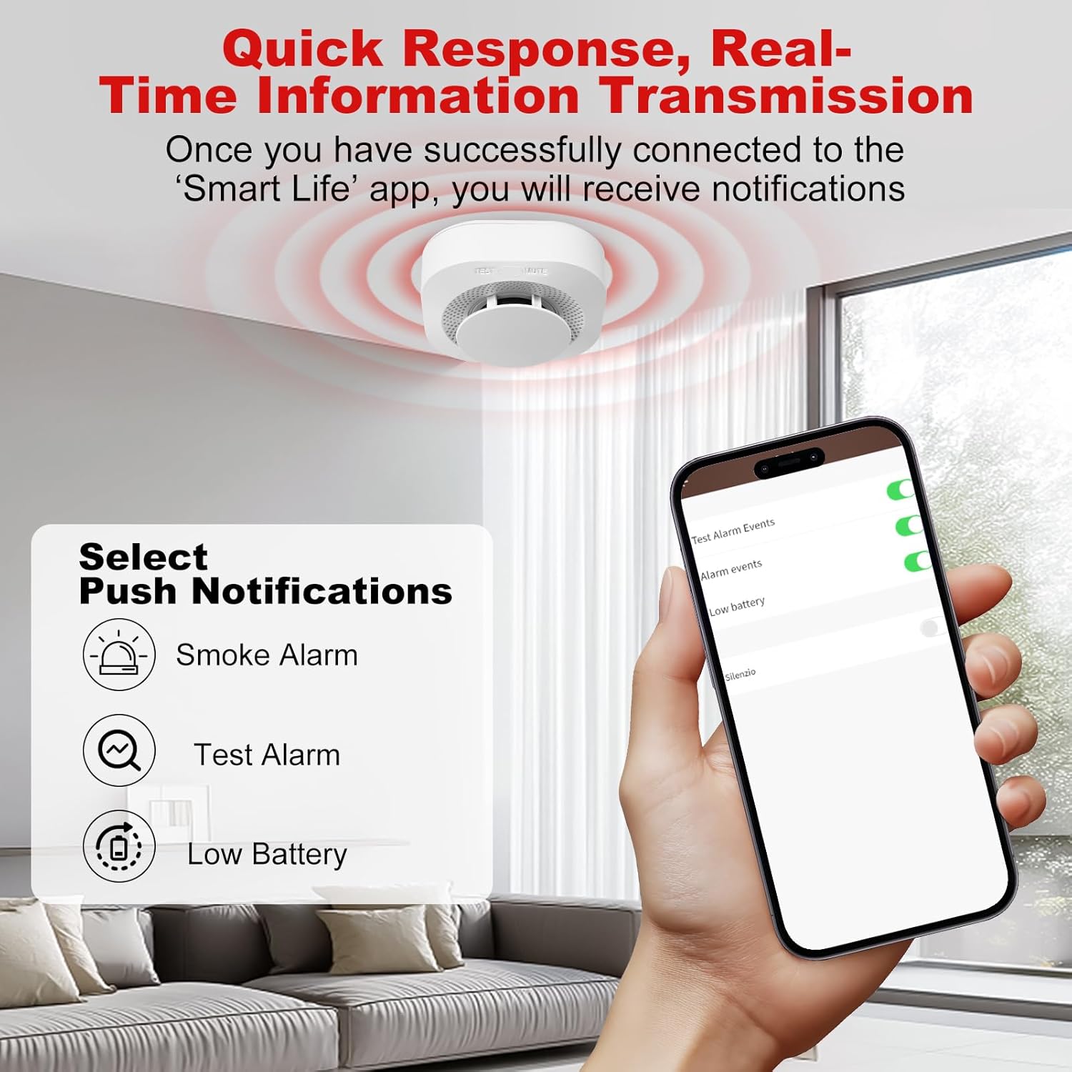 elfbar nachfüll pod läuft aus Détecteur de Fumée Intelligent, Alarme Incendie Détecteur Fumée sans Fil  avec WLAN, App-Supporté, Detecteur de Fumée avec Support Magnétique et vis