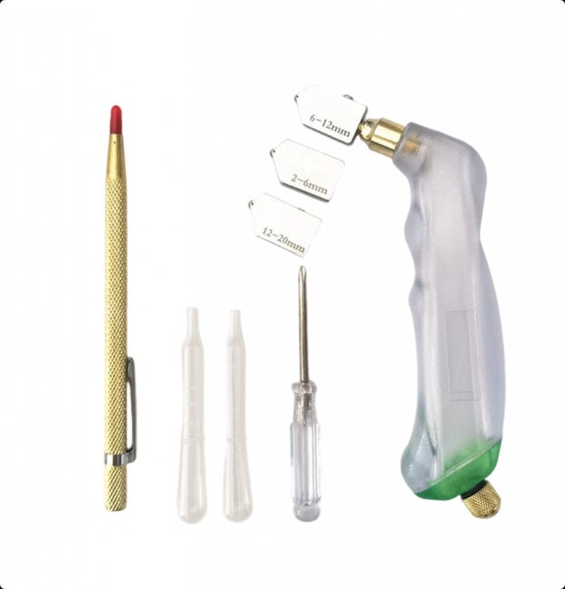 Set di 7 tagliavetro (2-20 mm), impugnatura a pistola e design ergonomico, utensili in lega con contagocce, kit professionale per la lavorazione del