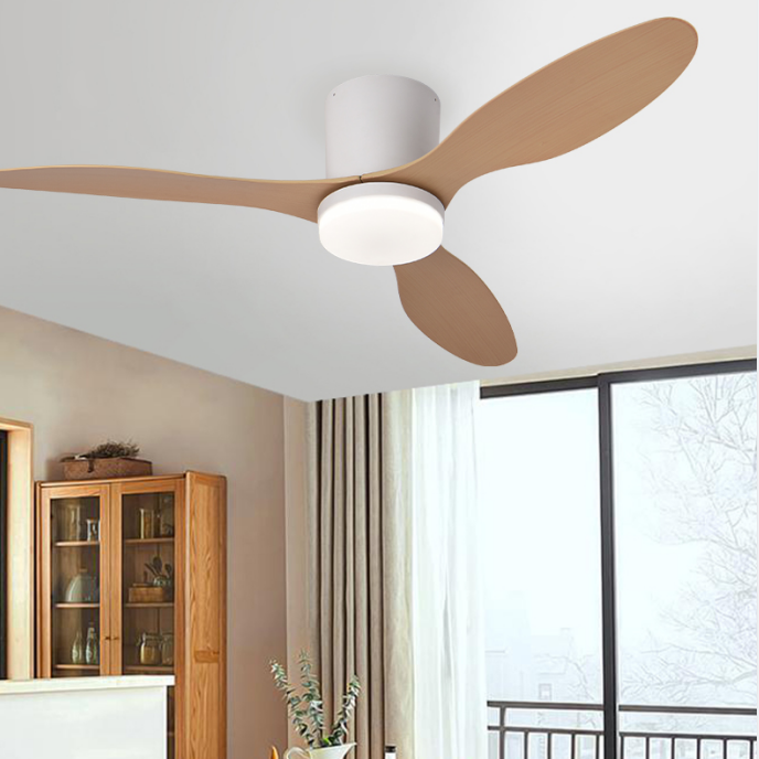 Ventilateur de plafond avec lumière, télécommande/contrôle par application, 6 vitesses de ventilation, minuterie, gradation continue (106 cm) - 2