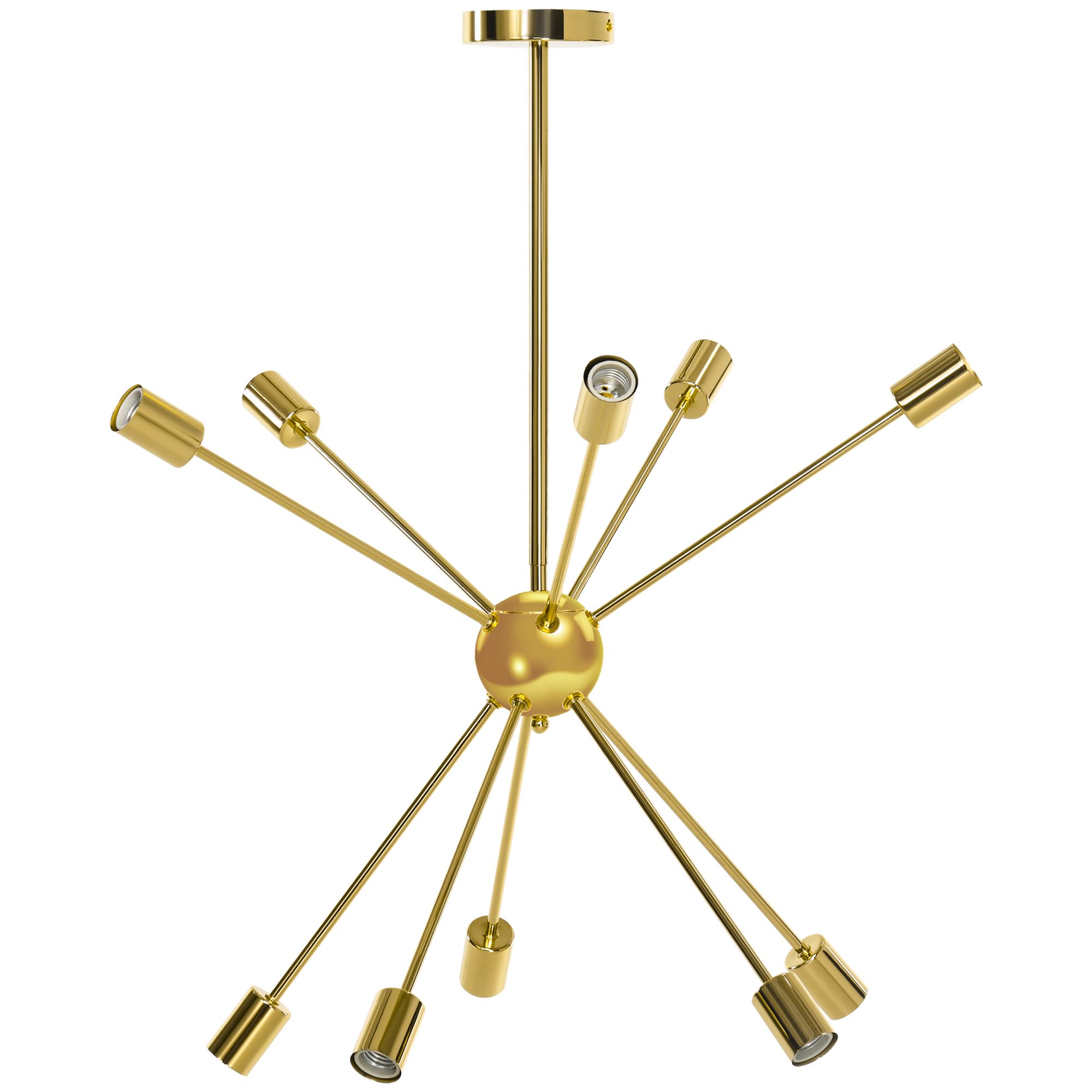 Sputnik Lampadario Lampada A Sospensione Vintage Lampada A Sospensione Satellite Satellite Lampada A Sospensione 10 Light E27 Metallo Ottone Portalampada Per Soggiorno Camera Da Lettooro 50908720