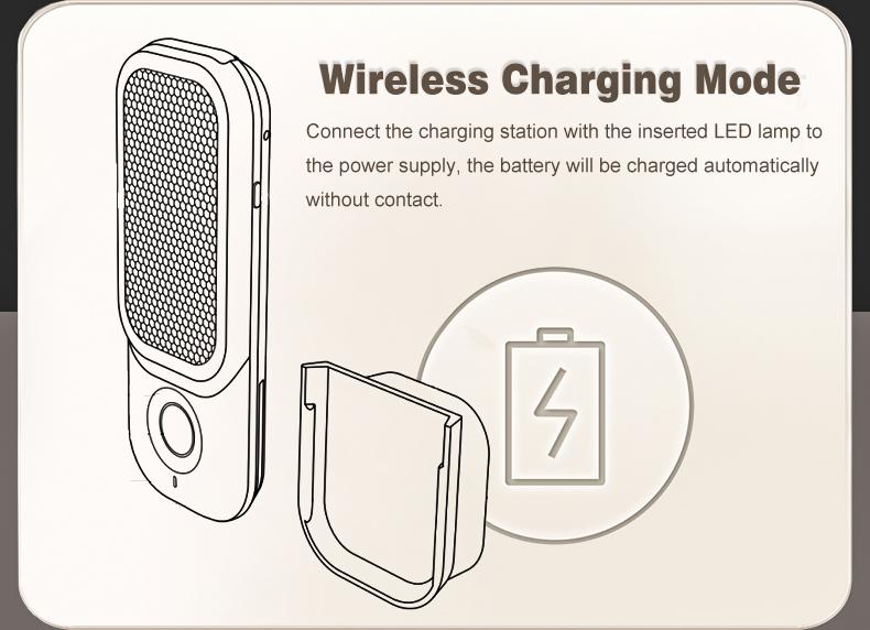 Luce notturna a LED con rilevamento del movimento - Ricaricabile, 3 modalità, illuminazione ideale per camera da letto e corridoio - 8