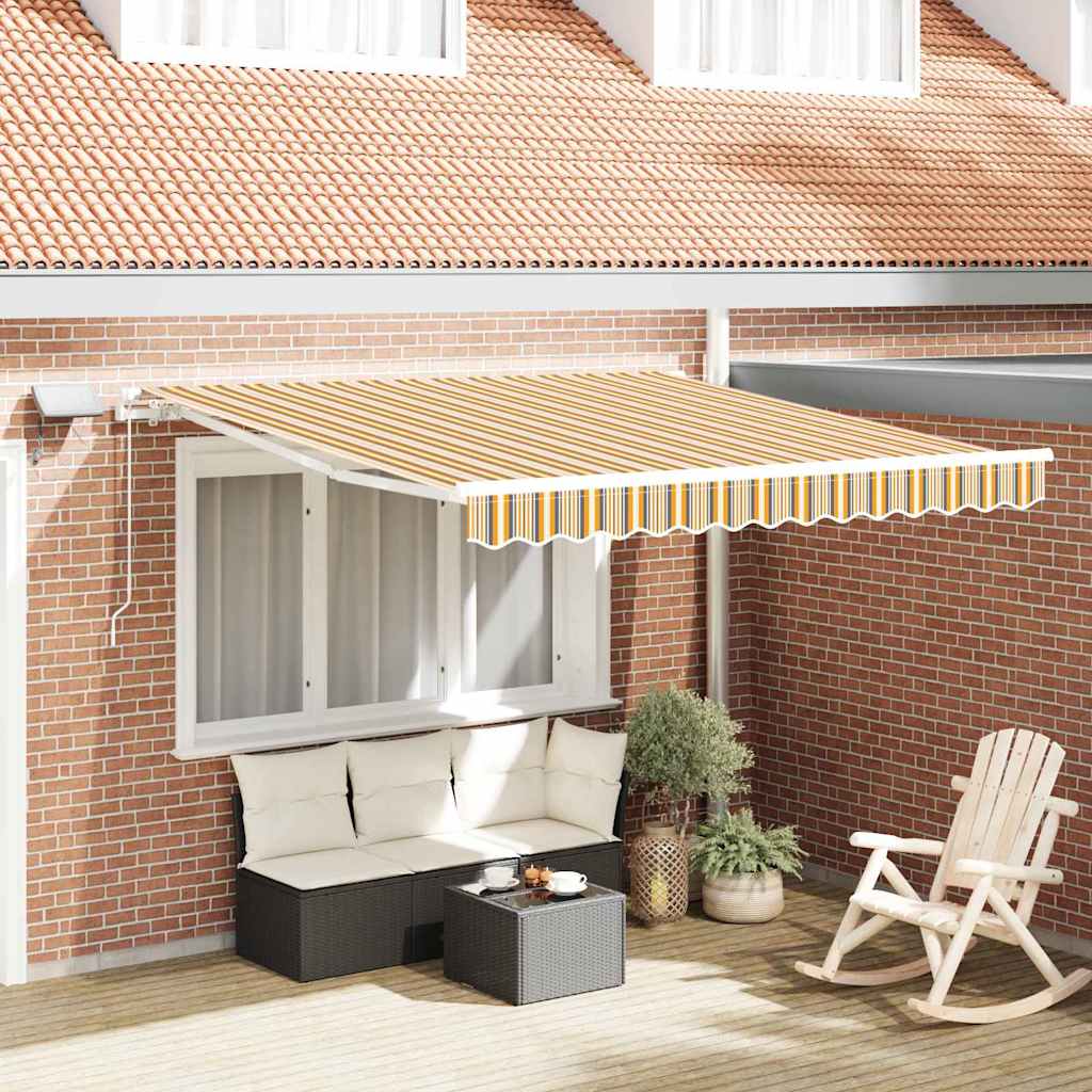 Markiza zwijana Wielokolorowe 300 x 250 cm Tkanina i Stal vidaXL