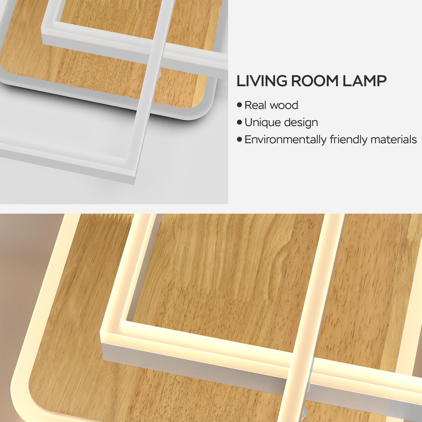 MODLICHT 40W Lámpara techo LED Iluminación salón regulable,Iluminación Lámpara de techo Blanco cálido a frío 3000K-6500K,3600LM Dormitorio,Comedor - 7