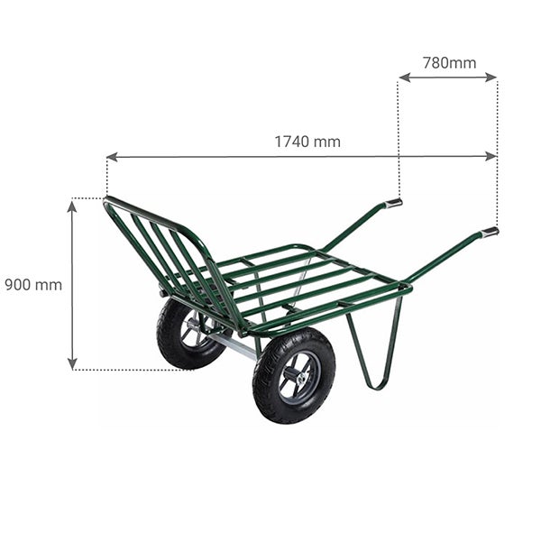 Brouette agricole - 2 roues pneumatiques - 302075701 - 2
