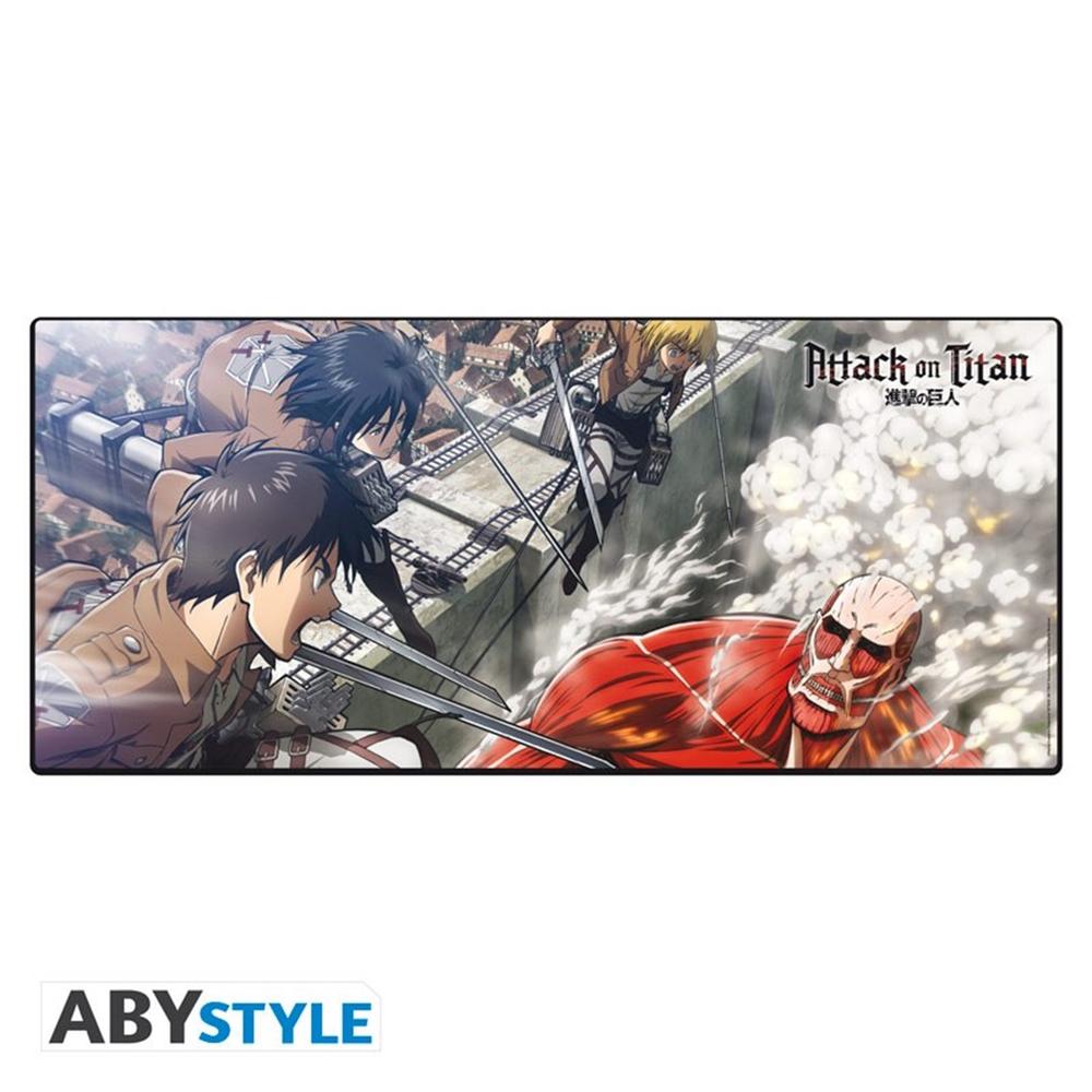 Poster Officiel L'Attaque Des Titans Saison 3 Key Art – Levi & Eren Vs Kenny (91,5 X 61 Cm)